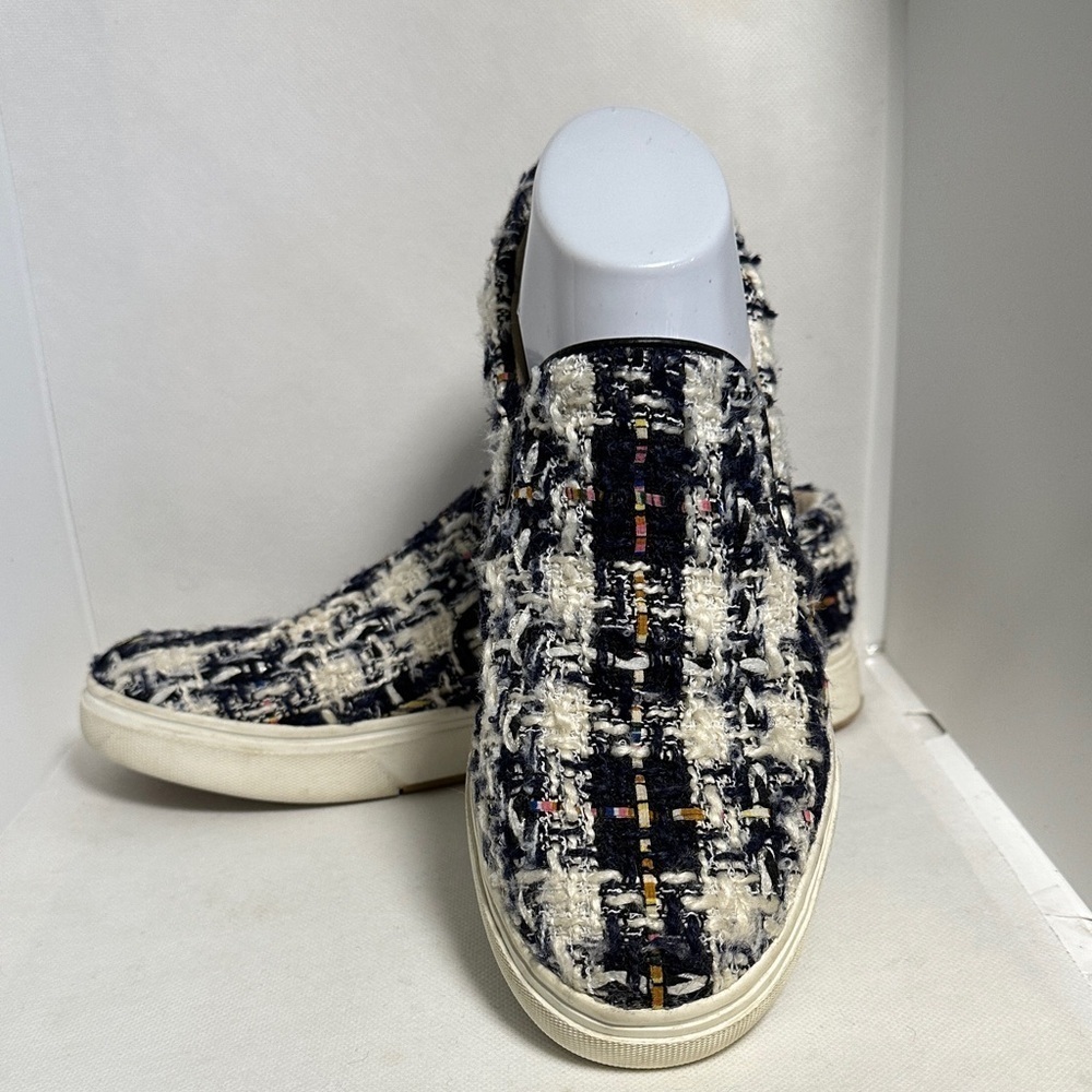 Steve Madden Coulter Black and Cream Tweed Sneakers Size 9 - EUC